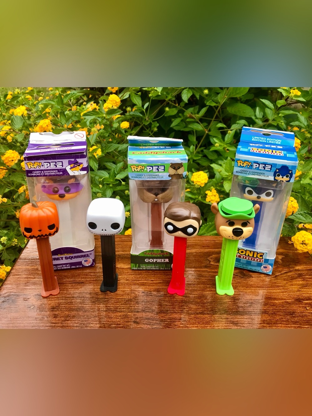 7 FUNKO POP X PEZ Candy Dispensers Caddy Shack Secret Squirrel Sonic Hedgehog